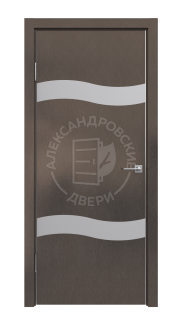 Межкомнатная дверь ALUM 9 (Шелк табакко, Зеркало матовое)
