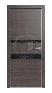 Межкомнатная дверь ALUM 8 (Винтаж, Лакобель черный)